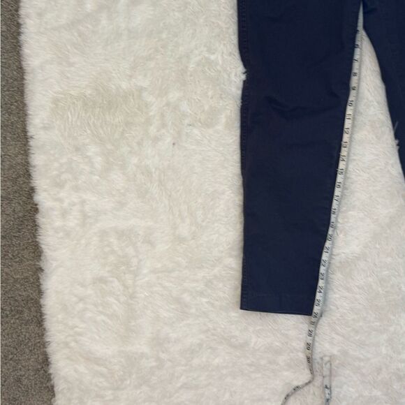 Aritzia Babaton The Group Cigarette Pants Navy Button Fly Closure Size 8 - Picture 10 of 10